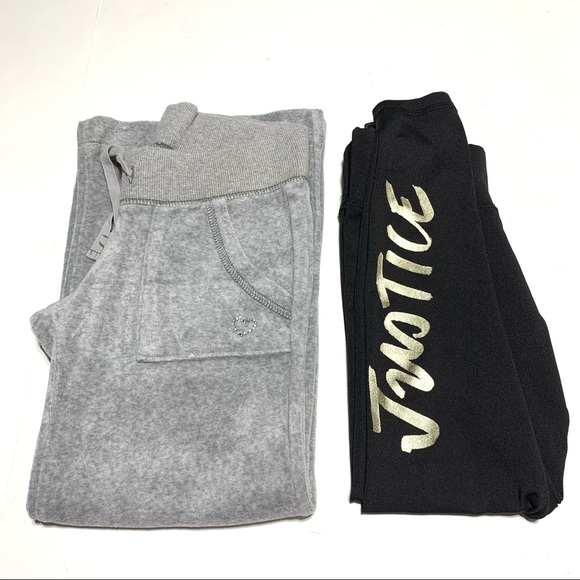 Justice Other - NWOT black Justice leggings, gray Gap Sweatpants, Girls 6-7